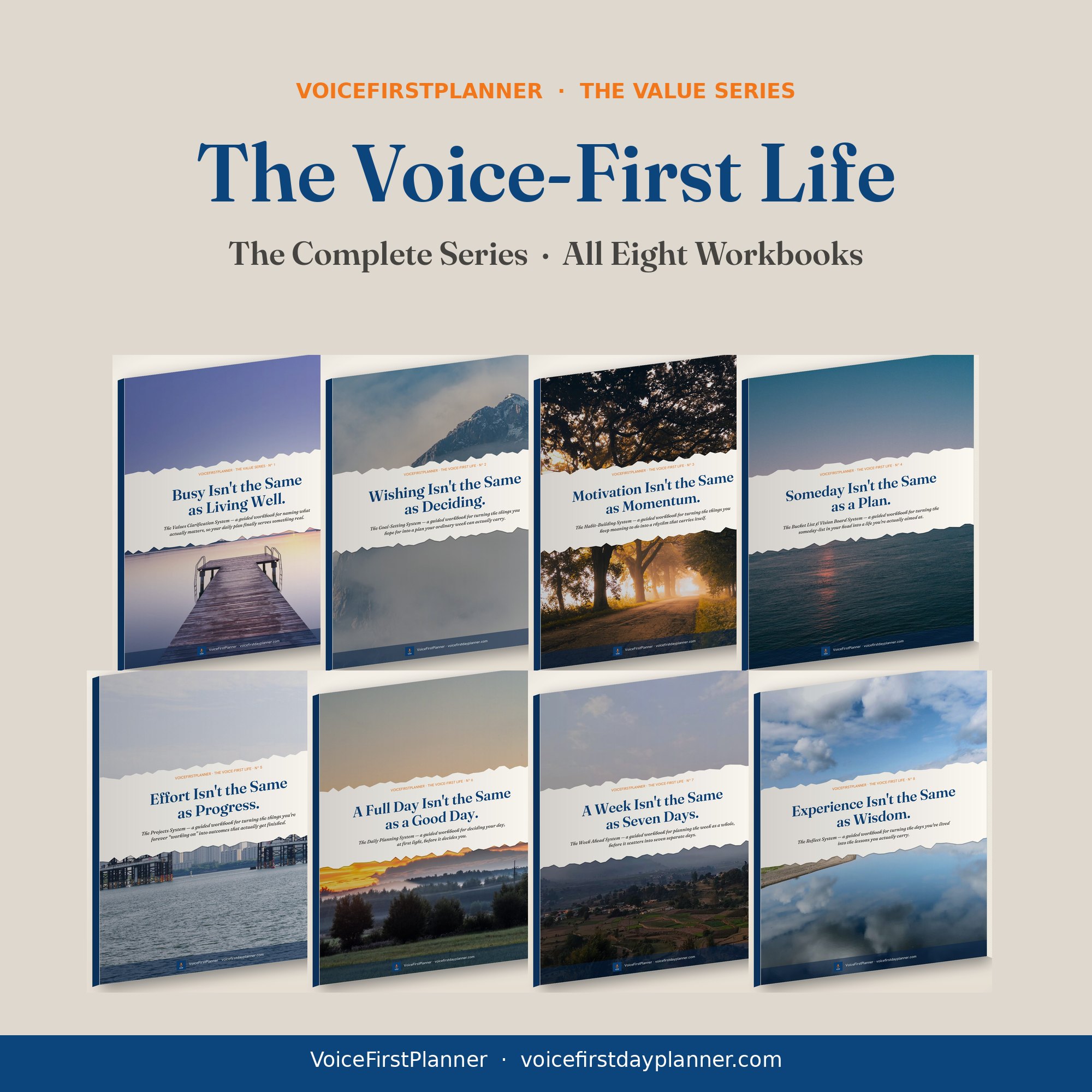 The Voice-First Life &mdash; all eight workbooks